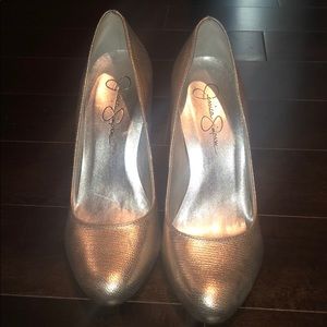 Silver Jessica Simpson pumps!
